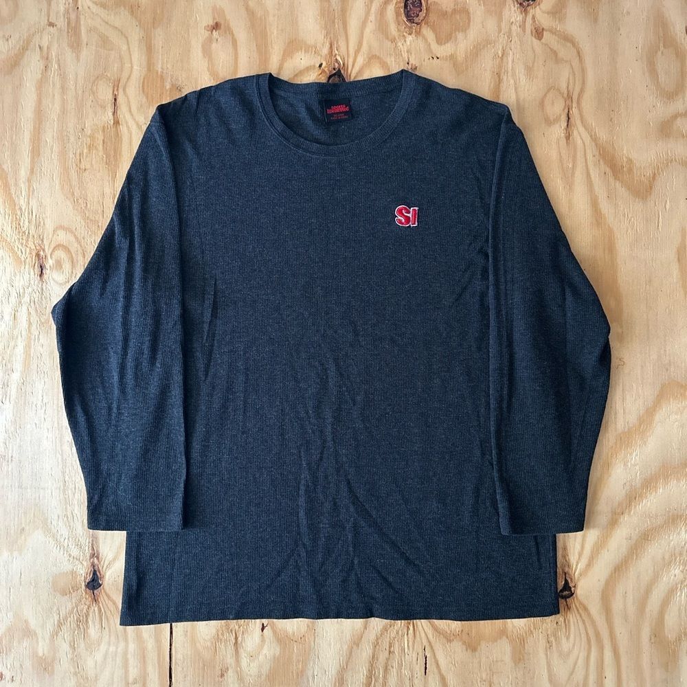 Sports Illustrated Charcoal Long Sleeve Red Logo XXL